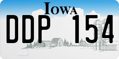 IA license plate DDP154