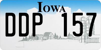 IA license plate DDP157
