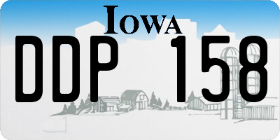 IA license plate DDP158