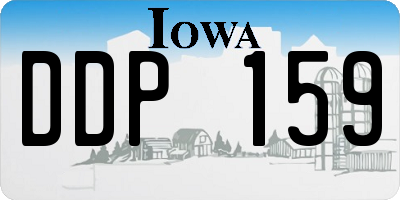 IA license plate DDP159