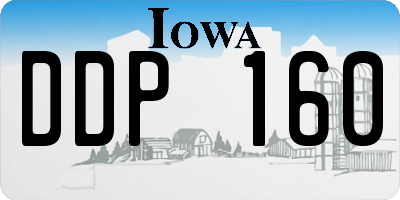 IA license plate DDP160