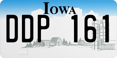 IA license plate DDP161