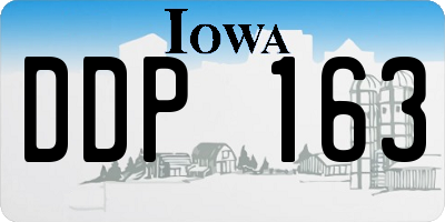 IA license plate DDP163