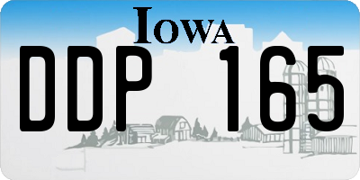 IA license plate DDP165