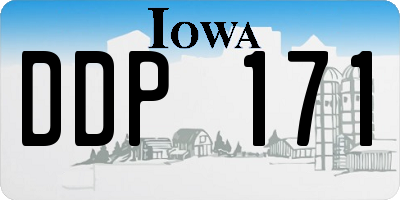 IA license plate DDP171