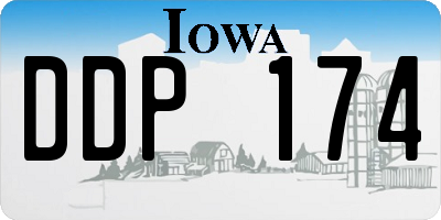 IA license plate DDP174