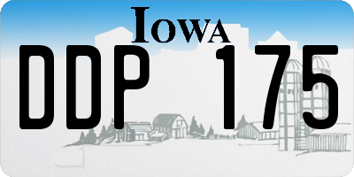 IA license plate DDP175