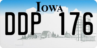 IA license plate DDP176