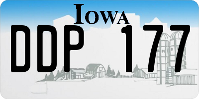 IA license plate DDP177