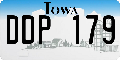 IA license plate DDP179