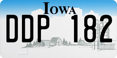 IA license plate DDP182