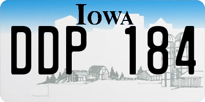 IA license plate DDP184