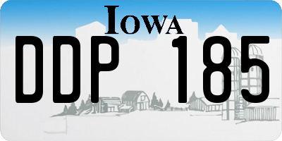 IA license plate DDP185