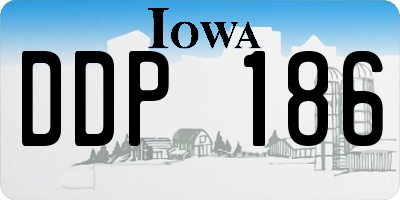 IA license plate DDP186