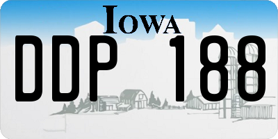 IA license plate DDP188
