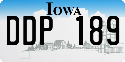IA license plate DDP189
