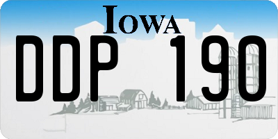 IA license plate DDP190