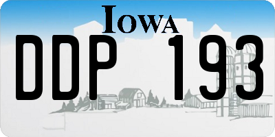 IA license plate DDP193