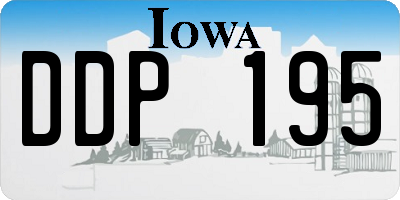 IA license plate DDP195