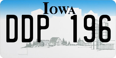 IA license plate DDP196