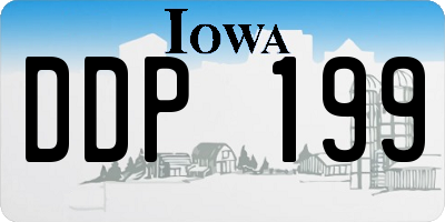 IA license plate DDP199