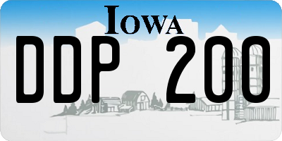 IA license plate DDP200