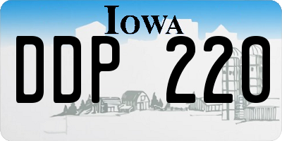 IA license plate DDP220