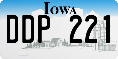 IA license plate DDP221