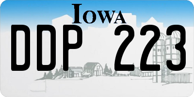 IA license plate DDP223