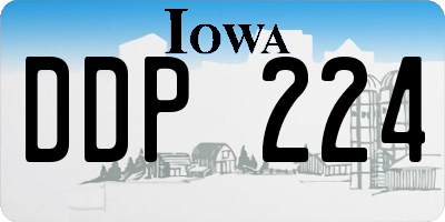 IA license plate DDP224