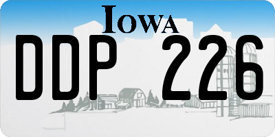 IA license plate DDP226