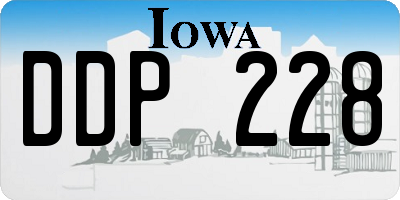 IA license plate DDP228