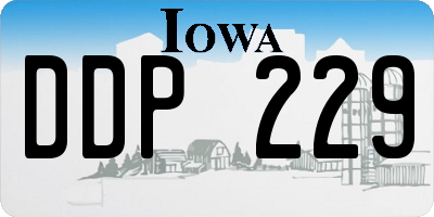 IA license plate DDP229