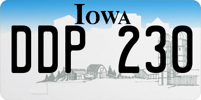 IA license plate DDP230