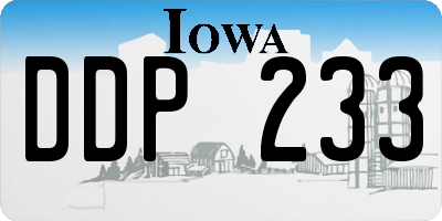 IA license plate DDP233