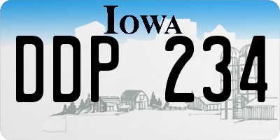 IA license plate DDP234