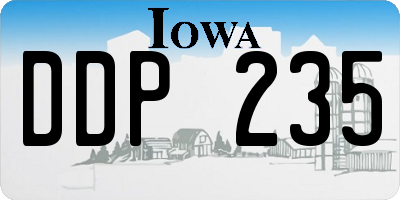 IA license plate DDP235