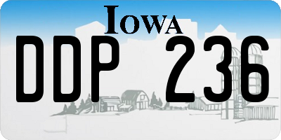 IA license plate DDP236