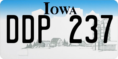 IA license plate DDP237