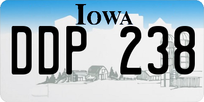 IA license plate DDP238