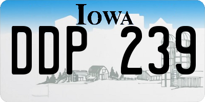 IA license plate DDP239