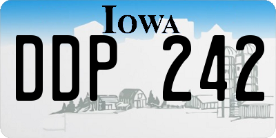 IA license plate DDP242