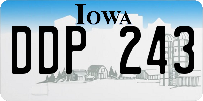 IA license plate DDP243