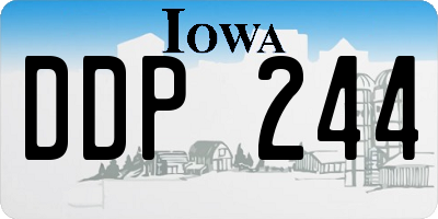IA license plate DDP244
