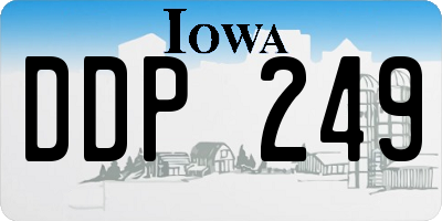 IA license plate DDP249