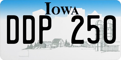 IA license plate DDP250