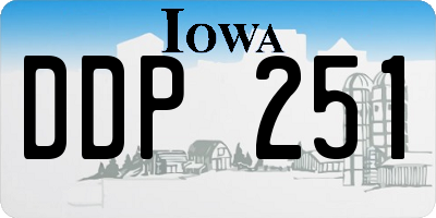 IA license plate DDP251