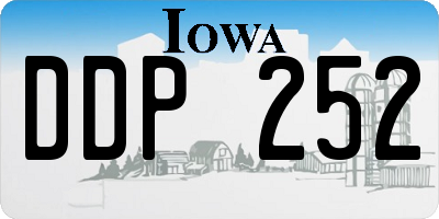 IA license plate DDP252