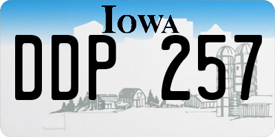 IA license plate DDP257