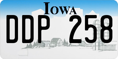 IA license plate DDP258
